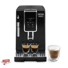 FULLY AUTOMATIC DELONGHI DINAMICA ECAM COFFEE MACHINE, WITH MILK FROTHER, 2-CUP FUNCTION, BLACK (P.V.P 359€) - LOCATION 1A.