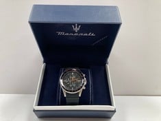 MASERATI WATCH BLACK, SILVER AND GOLD MODEL 85135207 - LOCATION 2A.