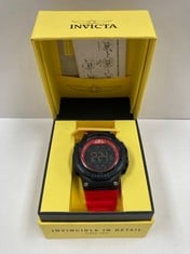 INVICTA WATCH RED AND BLACK MODEL 47528 - LOCATION 2A.