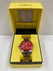 INVICTA SILVER AND RED WATCH MODEL MODEL 22048 - LOCATION 2A.