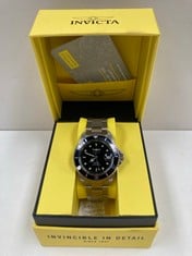 INVICTA SILVER AND BLACK WATCH MODEL 89260B - LOCATION 2A.