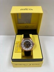 INVICTA WATCH GOLD PLATED WITH BLACK STRAP MODEL 23537 - LOCATION 2A.