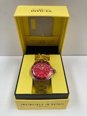 WATCH INVICTA SILVER AND RED MODEL 22048- LOCATION 2A.