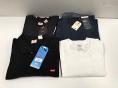 4 X LEVIS BRAND CLOTHING VARIOUS MODELS AND SIZES INCLUDING BLACK POLO SHIRT SIZE XL - LOCATION 51A .