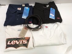 5 X LEVIS CLOTHING VARIOUS SIZES AND MODELS INCLUDING BLACK POLO SHIRT SIZE XXL - LOCATION 44A .