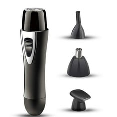 10 X LOCAL MAKES A COMEBACK - 4-IN-1 USB-CHARGED MULTIFUNCTION TRIMMER, SHAVER, ELECTRIC NOSE HAIR, EYEBROW SHAPING BLADE, REPAIR ANGLE, MEN AND WOMEN, BLACK - LOCATION 16A.