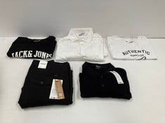 5 X JACK & JONES CLOTHING VARIOUS SIZES AND STYLES INCLUDING BLACK POLO SHIRT SIZE 2XL - LOCATION 1B.