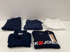 5 X JACK & JONES CLOTHING VARIOUS SIZES AND STYLES INCLUDING NAVY BLUE SHIRT SIZE L - LOCATION 5B.