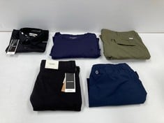 5 X JACK & JONES CLOTHING VARIOUS SIZES AND STYLES INCLUDING NAVY BLUE SWIMMING COSTUME SIZE M - LOCATION 9B.