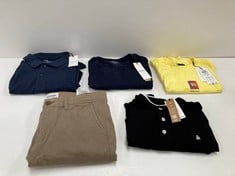 5 X JACK & JONES CLOTHING VARIOUS SIZES AND STYLES INCLUDING YELLOW T-SHIRT SIZE S - LOCATION 21B.