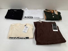 5 X JACK & JONES CLOTHING VARIOUS SIZES AND MODELS INCLUDING WHITE T-SHIRT SIZE M - LOCATION 21B.