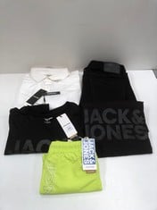 5 X JACK AND JONES CLOTHING VARIOUS MODELS AND SIZES INCLUDING BLACK SHIRT SIZE M - LOCATION 37B .