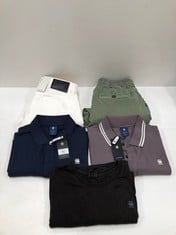 5 X RAW BRAND CLOTHING VARIOUS SIZES AND MODELS INCLUDING BLUE POLO SHIRT SIZE L - LOCATION 42B.