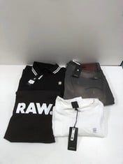 4 X CLOTHING BRAND RAW VARIOUS MODELS AND SIZES INCLUDING WHITE SHIRT SIZE L - LOCATION 38B .