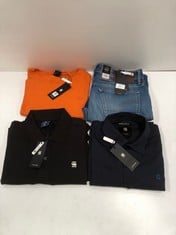 5 X CLOTHING BRAND RAW VARIOUS MODELS AND SIZES INCLUDING ORANGE T-SHIRT SIZE XL-LOCATION 34B .