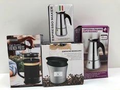 4 X KITCHEN ITEMS INCLUDING ITALIAN COFFEE MACHINE - LOCATION 41A .