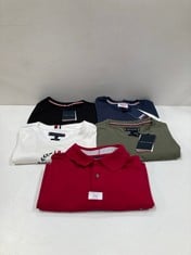 5 X TOMMY HILFIGER GARMENTS VARIOUS SIZES AND MODELS INCLUDING FUCHSIA POLO SHIRT L - LOCATION 11B.