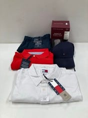 5 X TOMMY HILFIGER GARMENTS VARIOUS SIZES AND MODELS INCLUDING RED POLO SHIRT M - LOCATION 15B.