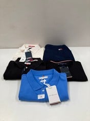 5 X TOMMY HILFIGER GARMENTS VARIOUS SIZES AND MODELS INCLUDING BLUE POLO SHIRT XXXL- LOCATION 15B.