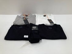 5 X HUGO BOSS CLOTHING VARIOUS SIZES AND STYLES INCLUDING GREY POLO SHIRT S - LOCATION 35B.