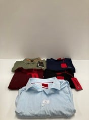 5 X HUGO BOSS CLOTHING VARIOUS SIZES AND STYLES INCLUDING GREEN POLO SHIRT XL - LOCATION 35B.