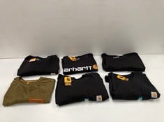 6 X CARHARTT GARMENTS VARIOUS SIZES AND MODELS INCLUDING GREEN T-SHIRT SIZE S - LOCATION 40B.