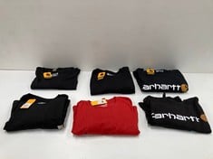 6 X CARHARTT GARMENTS VARIOUS SIZES AND MODELS INCLUDING RED T-SHIRT SIZE L - LOCATION 36B.