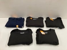 5 X CARHARTT CLOTHING VARIOUS SIZES AND STYLES INCLUDING NAVY BLUE POLO SHIRT SIZE L - LOCATION 36B.