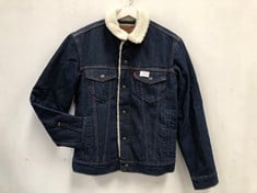 LEVI'S COAT WITH FLEECE LINING DARK DENIM SIZE XS - LOCATION 1C.