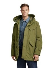 G-STAR RAW PARKA VODAN PADDED HOODED MEN'S PARKA, GREEN (SHADOW OLIVE D22713-A281-B230), XS - LOCATION 5C.