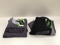 WILLBROS MOTORBIKE T-SHIRT AND TROUSERS SET SIZE M - LOCATION 33C.