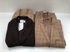 4 X BLAZERS VARIOUS MAKES, SIZES AND MODELS INCLUDING BROWN BLAZER SIZE 36 - LOCATION 41C.