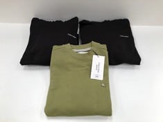 3 X CALVIN KLEIN SWEATSHIRTS VARIOUS MODELS AND SIZES INCLUDING GREEN SWEATSHIRT SIZE S - LOCATION 41C.