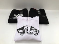 3 X SWEATSHIRTS VARIOUS BRANDS, SIZES AND MODELS INCLUDING BLACK ALPHA INDUSTRIES SWEATSHIRT SIZE M - LOCATION 45C.