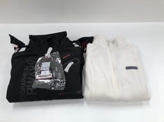 2 X COLUMBIA JACKETS WHITE SIZE M AND GEOGRAPHICAL NORWAY BLACK SIZE 2/M - LOCATION 45C.