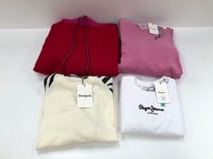 4 X SWEATSHIRTS AND PULLOVERS VARIOUS BRANDS, SIZES AND MODELS INCLUDING PEPE JEANS PINK SWEATSHIRT SIZE M - LOCATION 49C.