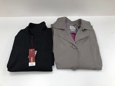 2 X GEOX JACKETS GREY SIZE 44 AND MERC BLACK SIZE S - LOCATION 49C.