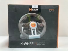 KROM K-WHEEL - NXKROMKWHL - MULTI-PLATFORM STEERING WHEEL AND PEDAL SET, SHIFTER AND STEERING WHEEL PADDLES, VIBRATION EFFECT, COMPATIBLE PC, PS3, PS4 AND XBOX - LOCATION 50A.