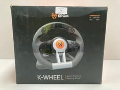 KROM K-WHEEL - NXKROMKWHL - MULTI-PLATFORM STEERING WHEEL AND PEDAL SET, SHIFTER AND STEERING WHEEL PADDLES, VIBRATION EFFECT, COMPATIBLE PC, PS3, PS4 AND XBOX - LOCATION 50A.