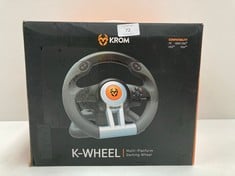 KROM K-WHEEL - NXKROMKWHL - MULTI-PLATFORM STEERING WHEEL AND PEDAL SET, SHIFTER AND STEERING WHEEL PADDLES, VIBRATION EFFECT, COMPATIBLE PC, PS3, PS4 AND XBOX - LOCATION 50A.