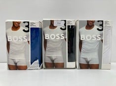 3 X PACKS HUGO BOSS T-SHIRTS VARIOUS MODELS INCLUDING PACK 3 T-SHIRTS SIZE XL - LOCATION 34C.