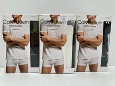 3 X PACKS CALVIN KLEIN T-SHIRTS VARIOUS MODELS INCLUDING PACK 3 T-SHIRTS SIZE L - LOCATION 34C.