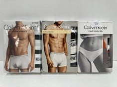 3 X PACKS CALVIN KLEIN VARIOUS MODELS INCLUDING 3 PACK BOXERS SIZE M - LOCATION 34C.