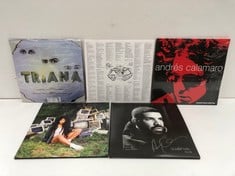 5 X VINYL VARIOUS ARTISTS INCLUDING ANDRES CALAMARO - LOCATION 18C .