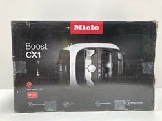 MIELE BOOST CX1 - POWERFUL, COMPACT AND AGILE BAGLESS AND CORDED CYLINDER HOOVER WITH VORTEX TECHNOLOGY AND AIRCLEAN HYGIENIC FILTER, WHITE AND RED( P.V.P TOTAL 329€) - LOCATION 42A.