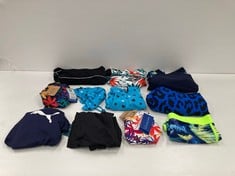 11X SWIMMING COSTUMES OF VARIOUS MODELS, BRANDS AND SIZES INCLUDING BLUE PUMA SWIMMING COSTUME SIZE M - LOCATION 43C.