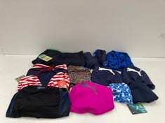 13 X SWIMMING COSTUMES OF VARIOUS MODELS, BRANDS AND SIZES INCLUDING SPEEDO BLUE AND BLACK SWIMMING COSTUME SIZE 44 - LOCATION 47C.