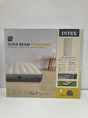 3 X INTEX 6410 DURA-BEAM STANDARD SINGLE HIGH - INFLATABLE MATTRESS, FIBER-TECH TECHNOLOGY, MULTICOLOUR, 99 X 191 X 25 CM - LOCATION 4C.