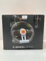 KROM K-WHEEL - NXKROMKWHL - MULTI-PLATFORM STEERING WHEEL AND PEDAL SET, SHIFTER AND STEERING WHEEL PADDLES, VIBRATION EFFECT, COMPATIBLE PC, PS3, PS4 AND XBOX - LOCATION 30A.