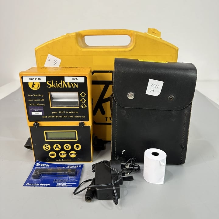 Skidman Portable  Accident Investigation Instrument, Designed For Brake And Skid Testing. Includes Case And Leather Carry Case With  Accessories. (VAT ONLY PAYABLE ON BUYERS PREMIUM)